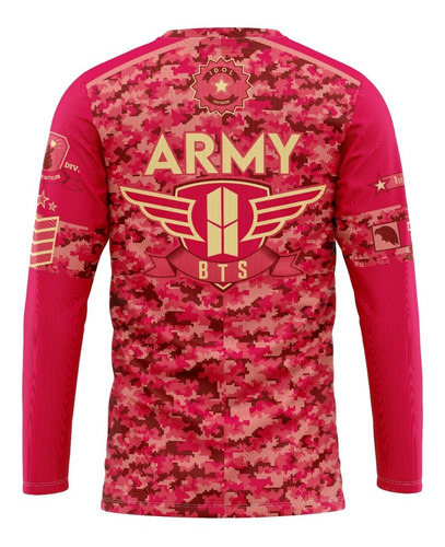 Playera Infantil Sublimada Army Manga Larga