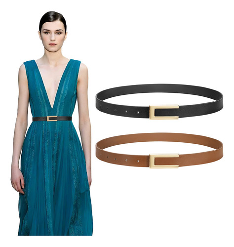 2pcs Cinturón Dama Elegante Mujer Accesorios Joven Y De Moda