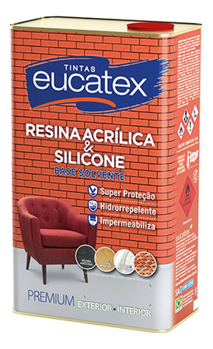 Resina Acrilica Incolor Eucatex 05lt