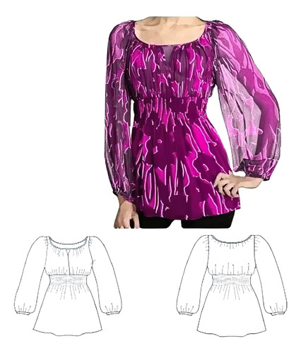 Moldería Textil Unicose -   Blusa Bluson Mujer 0944