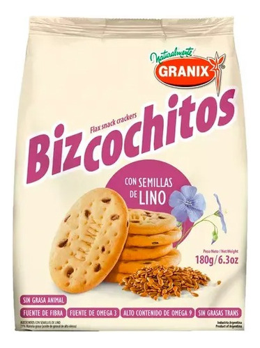 Pack X 6 Bizcochitos De Lino Granix Galletitas