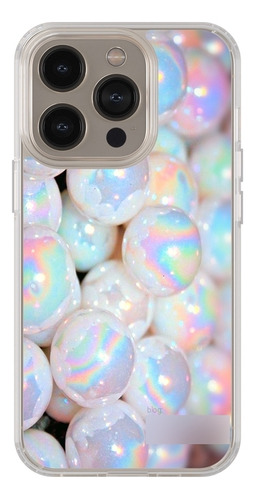 Funda Transparente Para iPhone  De Mosaico De Diamantes )