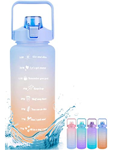 2 Liters Sports Water Bottles,portable Wide Mouth 54ny3