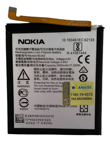 Flex Carga Bateria Nokia 5.1+ Pronta Entrega Modelo He342