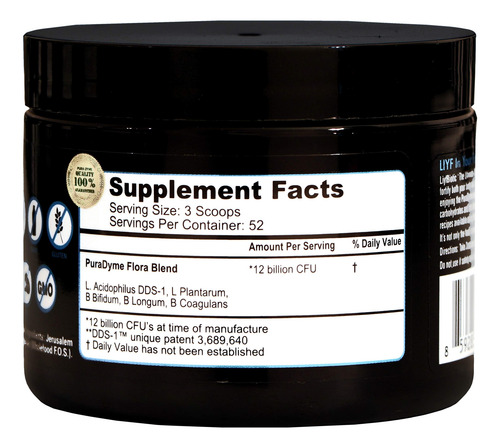 Puradyme Liyfbiotic Probiotic Digestion And Dietary Suplemen