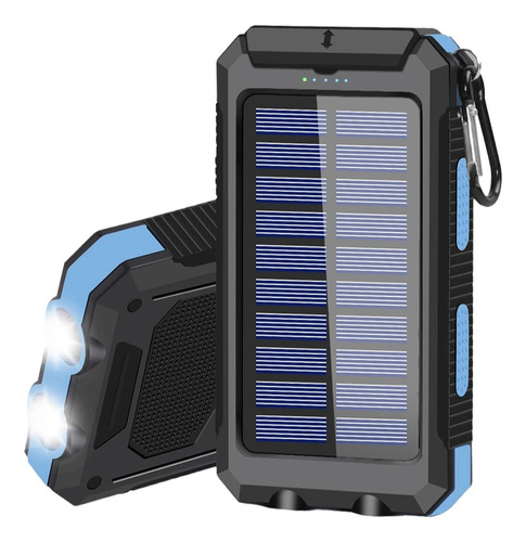 Cargador Power Bank Panel Solar 20000mah A Prueba De Agua 