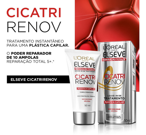 Imagem 5 de 8 de Leave-in Reparação Total 5 Loreal Elseve Cicatri Renov 50ml