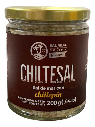 Chiltesal  Sal De Mar Con Chiltepin De Sonora Frasco 200g