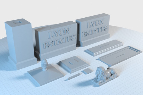 Modelo Digital Stl Impresora 3d Lyon Estates Volver Al Futur 