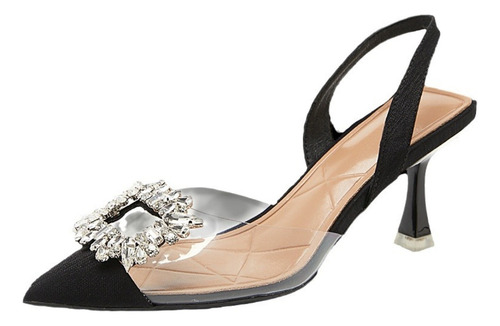 Sandalias De Tacón Alto Transparentes De 8 Cm Para Mujer.