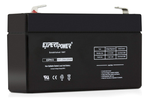 Bateras Selladas De Cido De Plomo Expertpower 6v 1.2 Ah