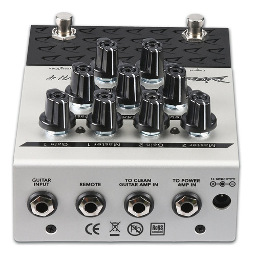 Pedal de efeitos de guitarra com distorção Diezel VH4-2. Cor: branco