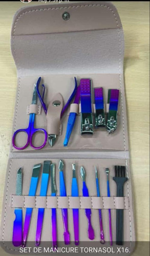 Kit Set 15 Piezas Manicure Pedicure Cortauñas Profesional 