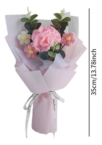 Ramo De Crochet Bouquet Bouquet Decoración Del Hogar Flores