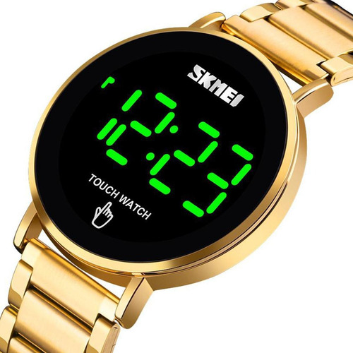 Relógio Skmei 1550 Esporte Digital Casual Touch Dourado