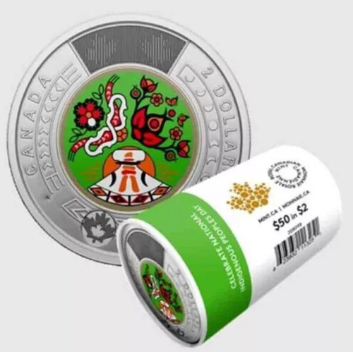 Set De 6 Monedas Canada Coloreadas 2 Dólares Sin Circular (Usado)