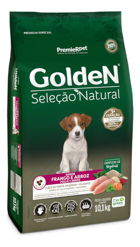 Alimento Golden Cachorro Raza Pequeña Sabor Pollo Arroz, 3kg