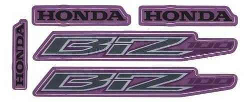 Kit Adesivo Jogo Faixas Moto Honda Biz 100 2013 Rosa