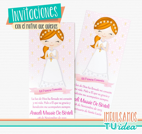 Comunión Nena - Estampita Para Imprimir Nenita Manos Juntas