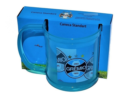 Caneca Plástica Padrão 400ml Grêmio