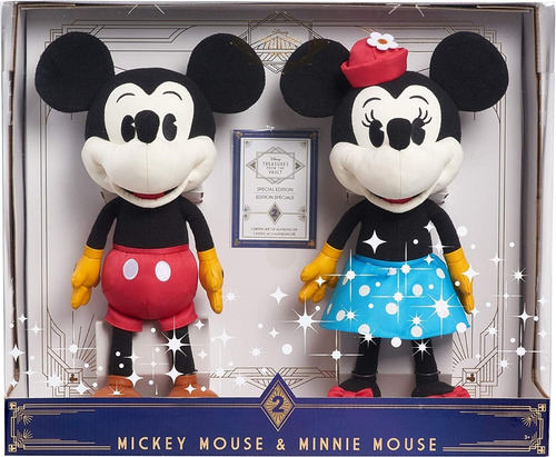 Peluche De Minnie Mouse Y Mickey Mouse Con Certificado Origi