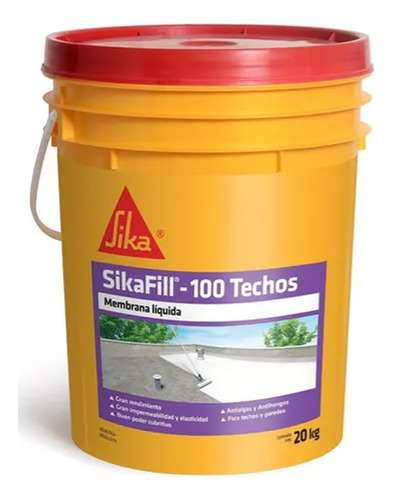 Membrana Líquida Sika Sikafill-100 Techos 20kg Mf Shop