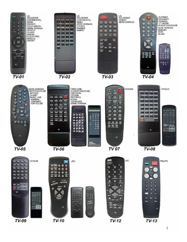 Control Remoto Tv Philips Sanyo Sony Hitachi LG Noblex Y +
