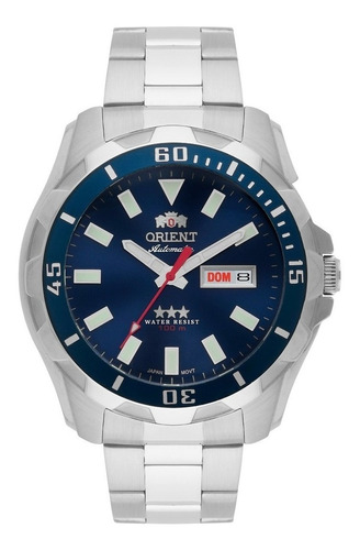 Relógio Orient Masculino Automático Fundo Azul 469ss078f Nf