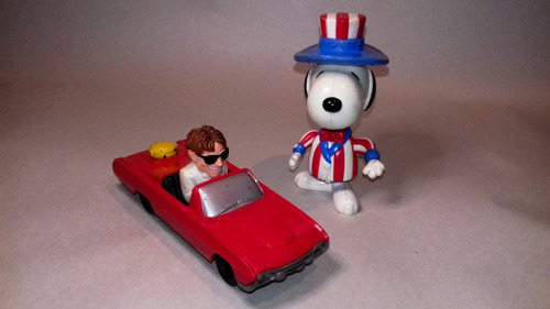 Muñecos Mcdonald's 1997 Snoopy Presidente + Auto Flubber