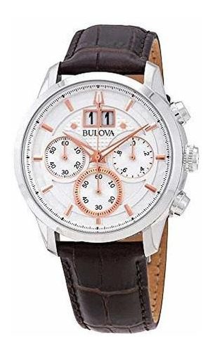 Bulova 96b309 Sutton Reloj Para Hombre Marron 44mm Acero Ino