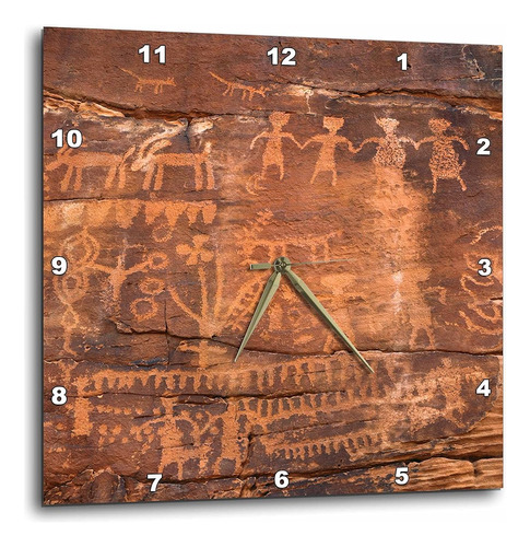 Petroglifos 3d Rose Usa-southwest-indian En Reloj De Pared D
