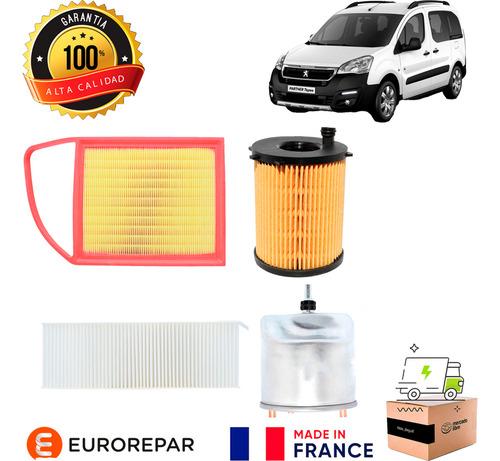 Kit Filtros Para Peugeot Partner 1.6 Dv6td B9 2012 2018