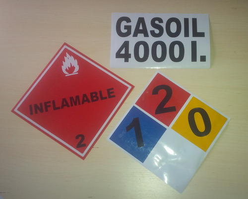 Kit De Etiquetas Para Tanques De Combustible Gasoil Gasolina