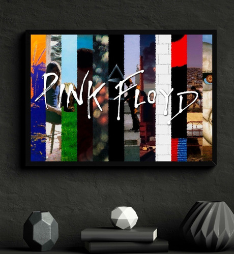 Pink Floyd Albúm Ilustracion Cuadro 33×48cm Marco Negro Arte