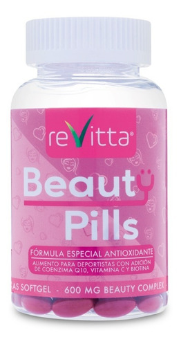 Antioxidante Beauty Pills Q10 Biotina 120 Cápsulas Revitta