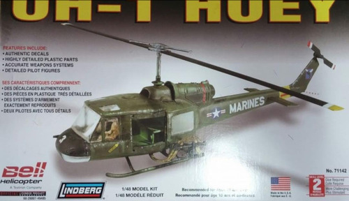 Helicoptero Uh-1huy Gunship Marca Lindberg Escala 1/43 (3$)