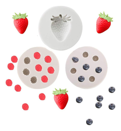 Qeleg Blueberry Strawberry Raspberry Cupcakes Topper Decorac