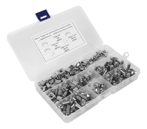50 Conjuntos De Porcas De Gaiola De Hardware De Furo Quadrad