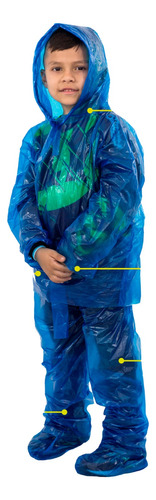 Impermeable Niños  Tradicional/ Pack 6 Unidades.