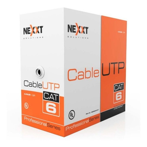 Rollo Cable Nexxt Utp Cat 6 100m Interior Certifica Gigabit 