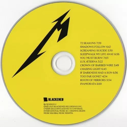 Metallica - 72 Seasons - Cd Disco (12 Canciones)