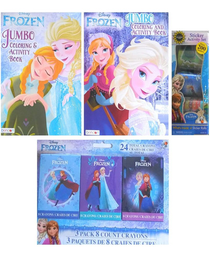 Frozen Fever 2 Libros Colorear Y Actividades Paquete De...