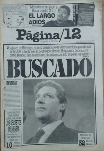Diario Página 12 10/12/1995 Soriano Beatriz Sarlo M Carbajal