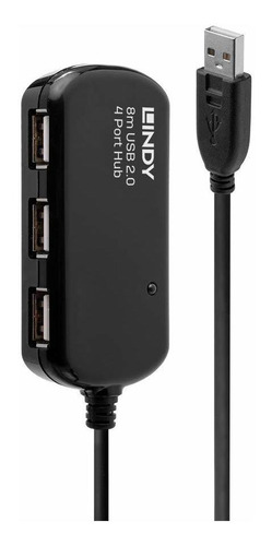 Lindy 8 Metro Usb 2.0 Extension Activo Pro Hub 4 Puerto