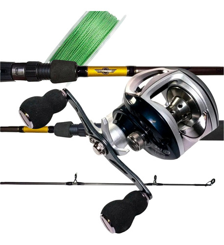 Combo De Bait Tech  Magnetico Caña Shimano + Multifilamento 