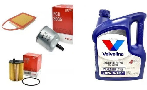 Kit Filtros Partner Berlingo Hdi+ Aceite 10w40 X4l Valvoline