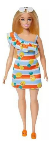 Barbie Loira Loves Ocean Vestido Tropical Grb35 Hlp92 Mattel