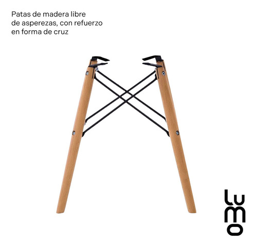 Set X 2 Sillas Tipo Eames Comedor Reforzadas Estructura