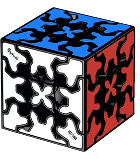 Serie Qiyi Gear] Rompecabezas Con Forma De Cubo Tipo Sándwi Color De La Estructura Gear 3x3x3 Cube