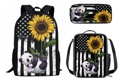 Poceacles Mochila Para Niños Con Estampado De Girasol Y Pand